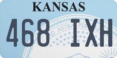 KS license plate 468IXH