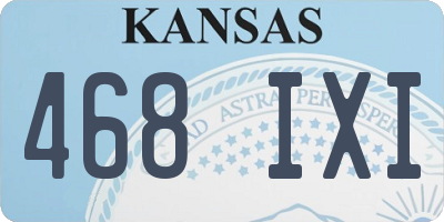 KS license plate 468IXI