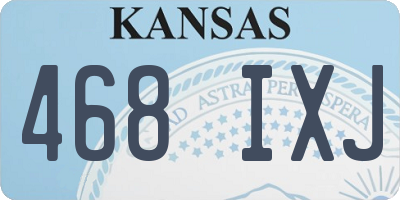 KS license plate 468IXJ