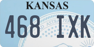 KS license plate 468IXK