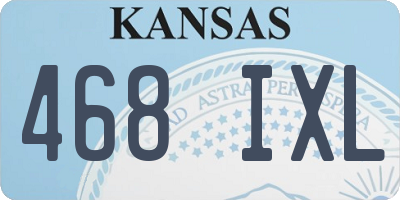 KS license plate 468IXL