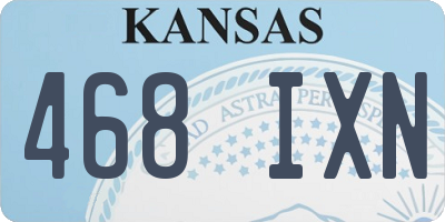 KS license plate 468IXN