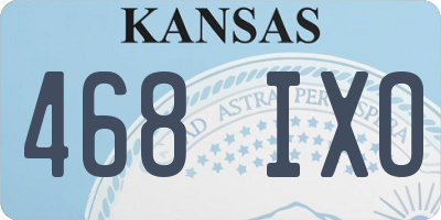 KS license plate 468IXO