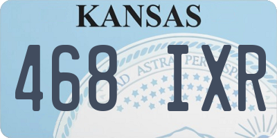 KS license plate 468IXR