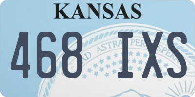KS license plate 468IXS