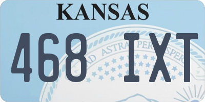 KS license plate 468IXT