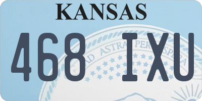 KS license plate 468IXU