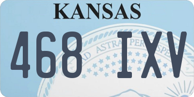KS license plate 468IXV