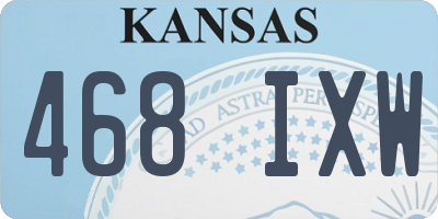 KS license plate 468IXW