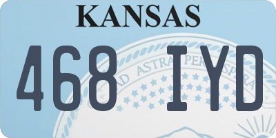 KS license plate 468IYD