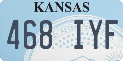 KS license plate 468IYF