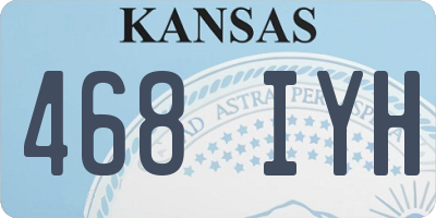 KS license plate 468IYH