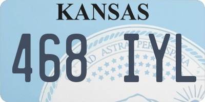 KS license plate 468IYL