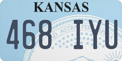 KS license plate 468IYU