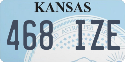 KS license plate 468IZE