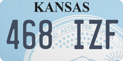 KS license plate 468IZF