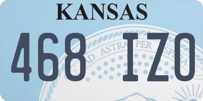 KS license plate 468IZO