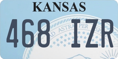 KS license plate 468IZR