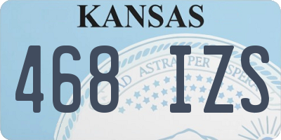 KS license plate 468IZS