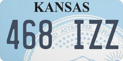 KS license plate 468IZZ