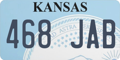 KS license plate 468JAB