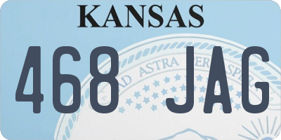KS license plate 468JAG