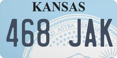 KS license plate 468JAK