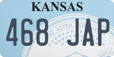 KS license plate 468JAP