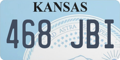KS license plate 468JBI