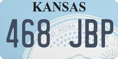 KS license plate 468JBP