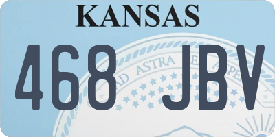 KS license plate 468JBV