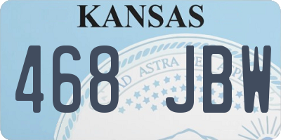KS license plate 468JBW