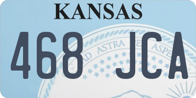 KS license plate 468JCA