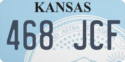 KS license plate 468JCF