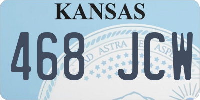 KS license plate 468JCW