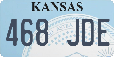 KS license plate 468JDE