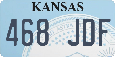 KS license plate 468JDF