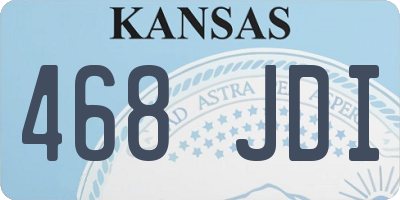 KS license plate 468JDI