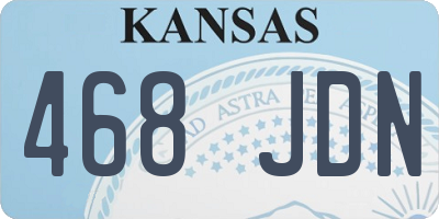 KS license plate 468JDN
