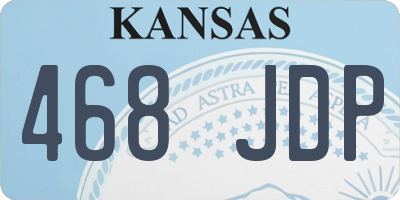 KS license plate 468JDP