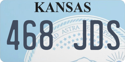KS license plate 468JDS