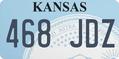 KS license plate 468JDZ