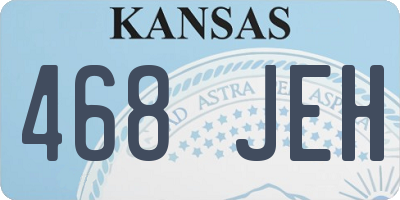 KS license plate 468JEH