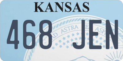 KS license plate 468JEN
