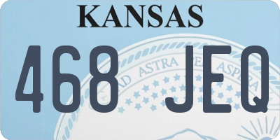 KS license plate 468JEQ