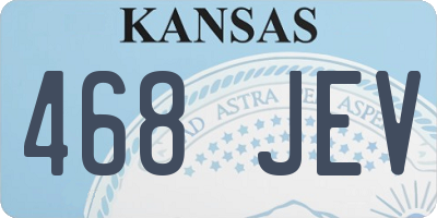 KS license plate 468JEV