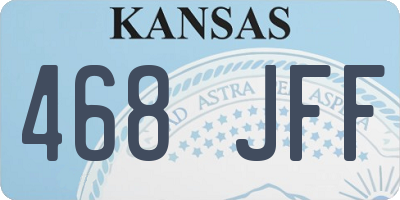 KS license plate 468JFF