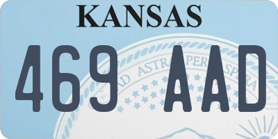 KS license plate 469AAD