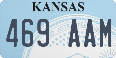 KS license plate 469AAM