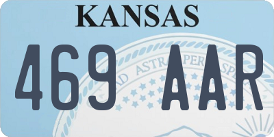 KS license plate 469AAR